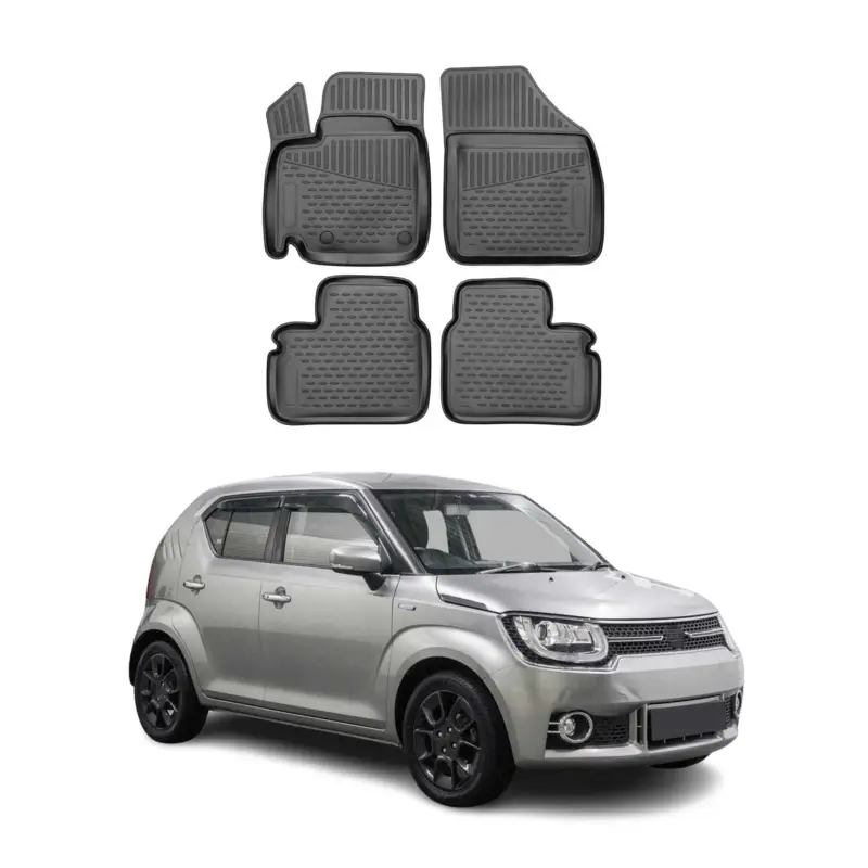 OMAC Gummimatten Fußmatten für Suzuki Ignis 2016-2026 TPE Automatten Schwarz 4x Direktkauf