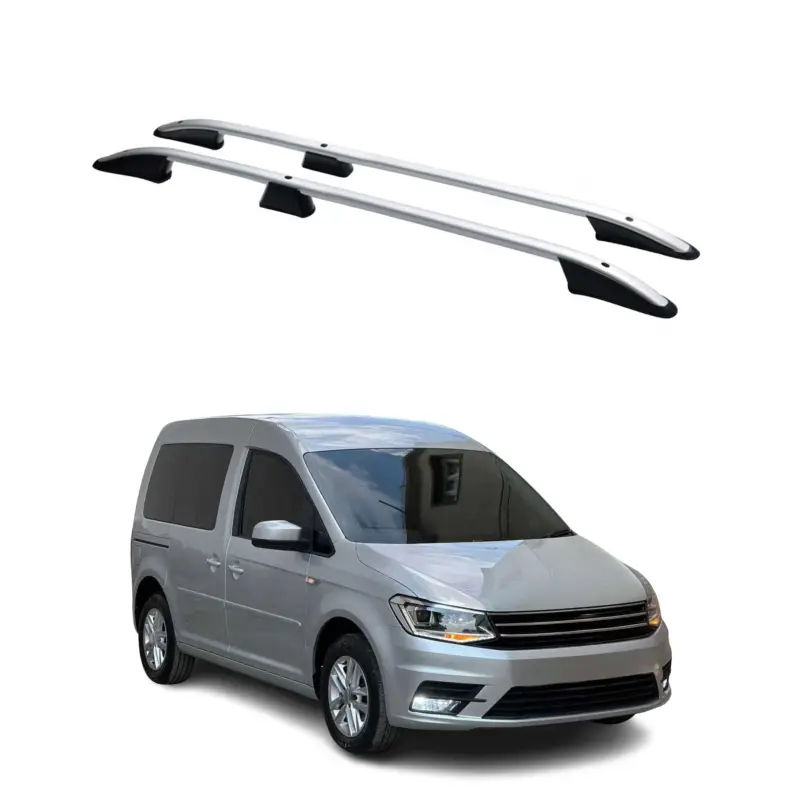 Aktuell Dachreling Dachgepäckträger für VW Caddy 2020-2026 Kurzer Aluminium Silber 2tlg