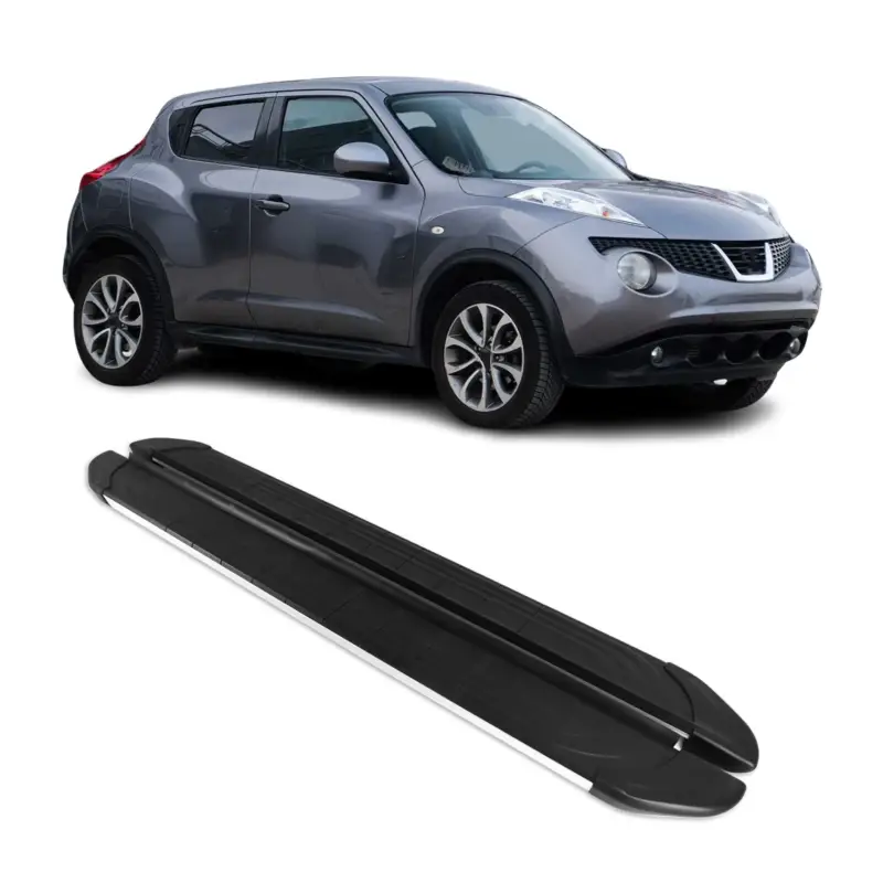 Günstig Trittbretter Seitenschweller für Nissan Juke 2011-2019 Aluminium Schwarz Silber