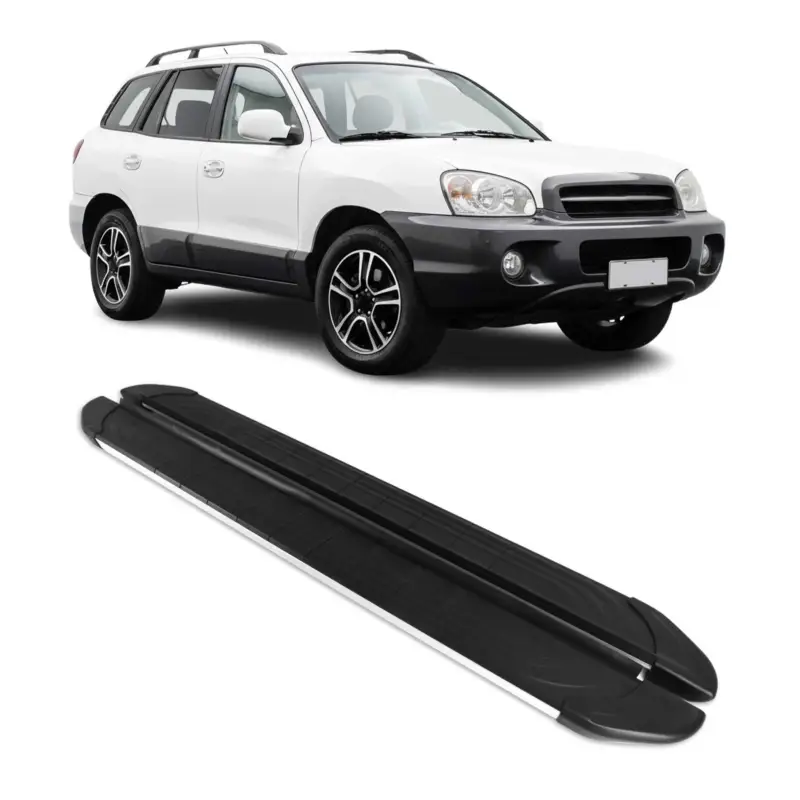 Trittbretter Seitenschweller für Hyundai Santafe 2001-2006 Alu Schwarz Grau Preisreduziert