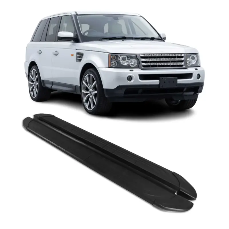 Zertifiziert Trittbretter Seitenschweller für Range Rover Sport 2005-2013 Aluminium Schwarz