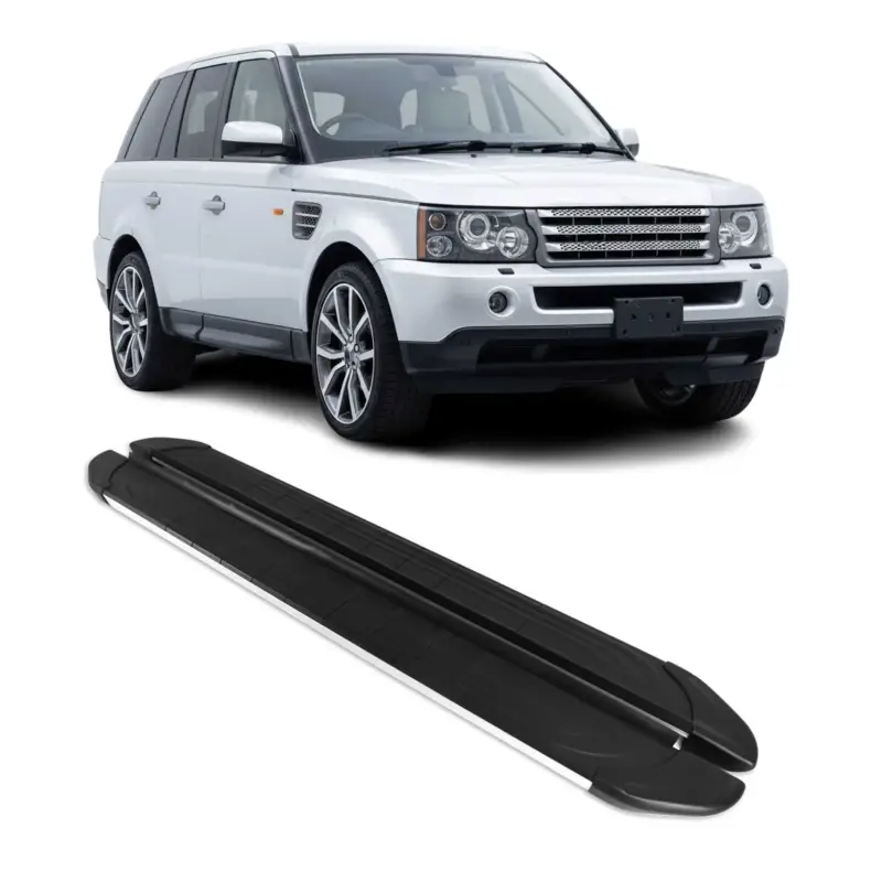 Online Kaufen Trittbretter Seitenschweller für Range Rover Sport 2005-2013 Alu Schwarz Grau
