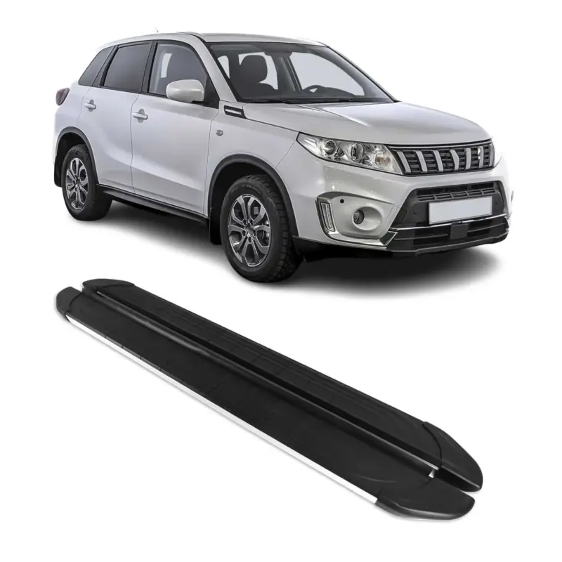 Meistverkauft Trittbretter Seitenschweller für Suzuki Vitara 2015-2026 Aluminium Schwarz Grau