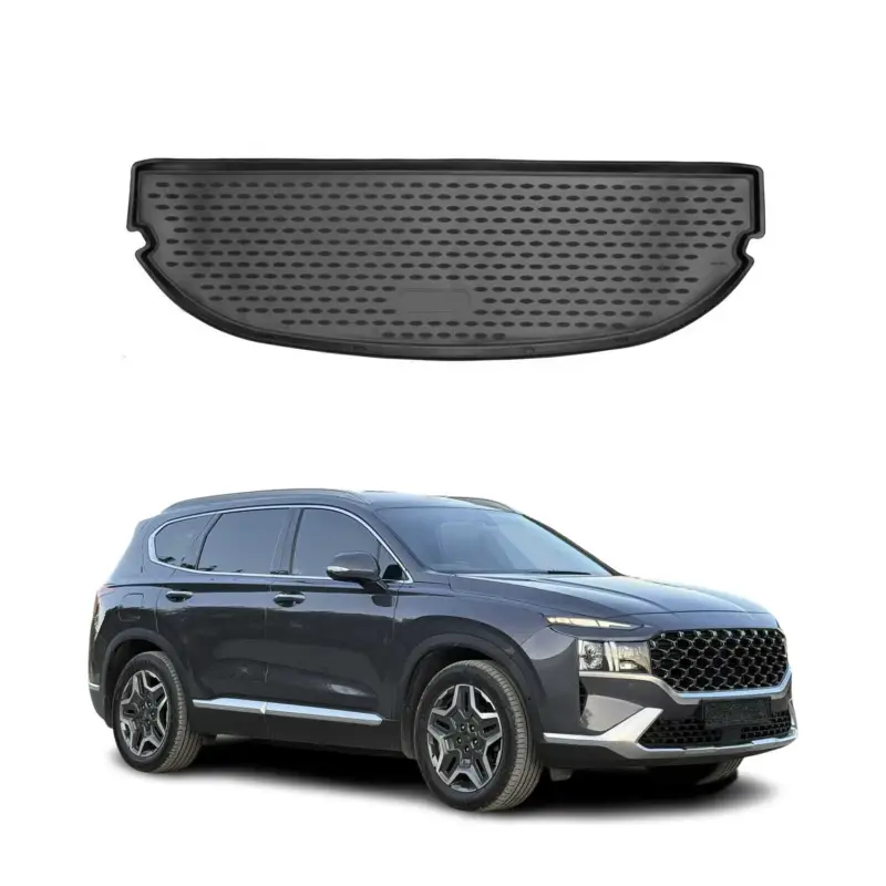 Direktkauf Kofferraummatte Kofferraumwanne für Hyundai Santa Fe 2021-2021 7-Sitzer Gummi