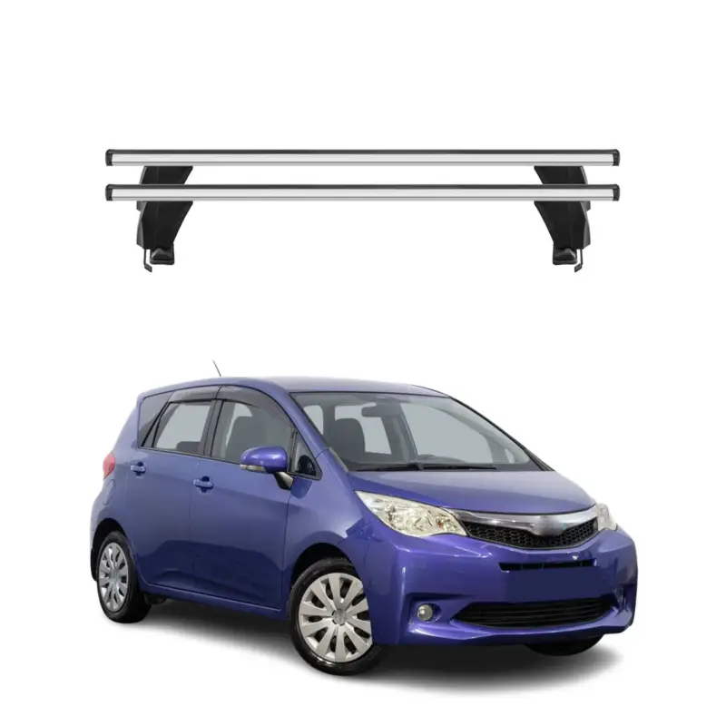 Menabo Dachträger Grundtäger für Subaru Trezia 2011-2016 50kg Alu Silber 2 tlg Abverkauf