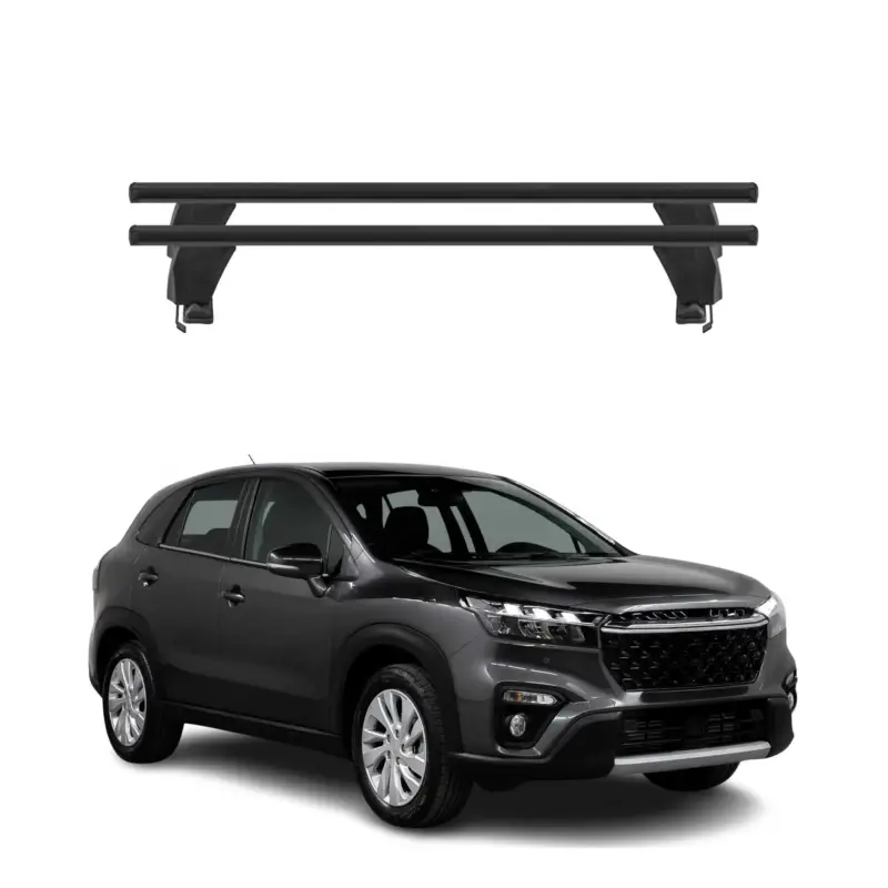 Markenware Menabo Dachträger für Suzuki SX4 S-Cross mk2 2016-2021 FL 50kg Alu Schwarz 2x