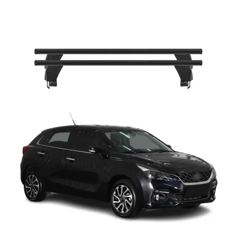 Jetzt Kaufen Menabo Dachträger Grundtäger für Suzuki Baleno 2019-2022 FL 50kg Alu Schwarz 2x