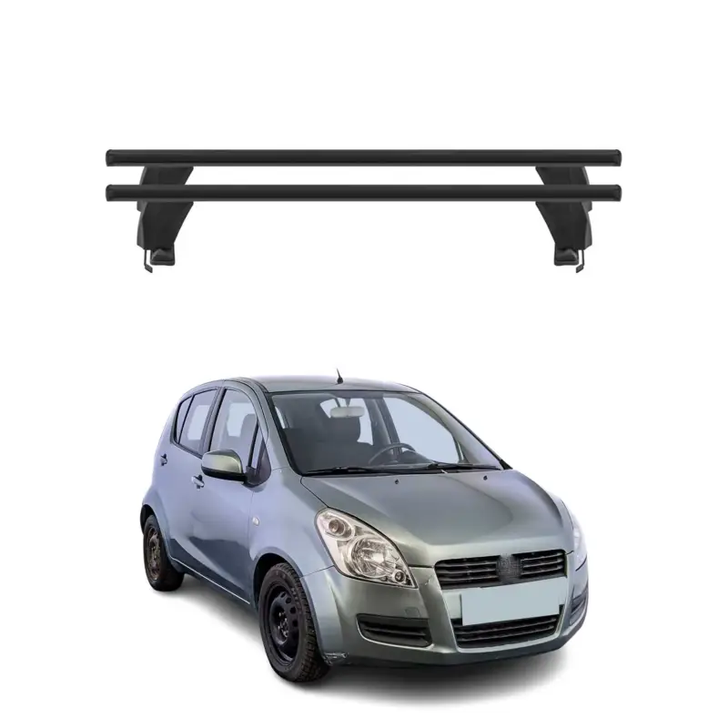 Saisonangebot Menabo Dachträger Grundtäger für Suzuki Splash 2008-2014 50kg Alu Schwarz 2 tlg