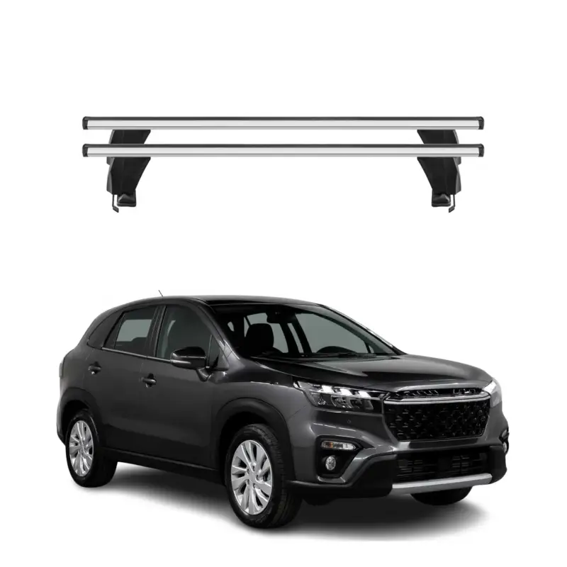 Menabo Dachträger für Suzuki SX4 S-Cross mk2 2016-2021 FL 50kg Alu Silber 2x Preisreduziert