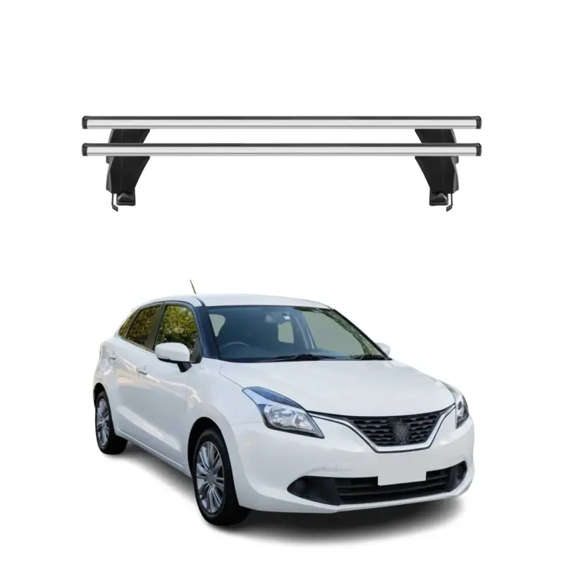 Neu Im Sortiment Menabo Dachträger Grundtäger für Suzuki Baleno 2015-2019 Pre-FL 50kg Alu Grau 2x
