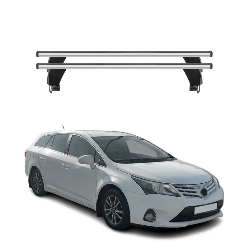Schnäppchen Menabo Dachträger für Toyota Avensis mk3 2008-2012 Pre-FL 50kg Alu Silber 2x