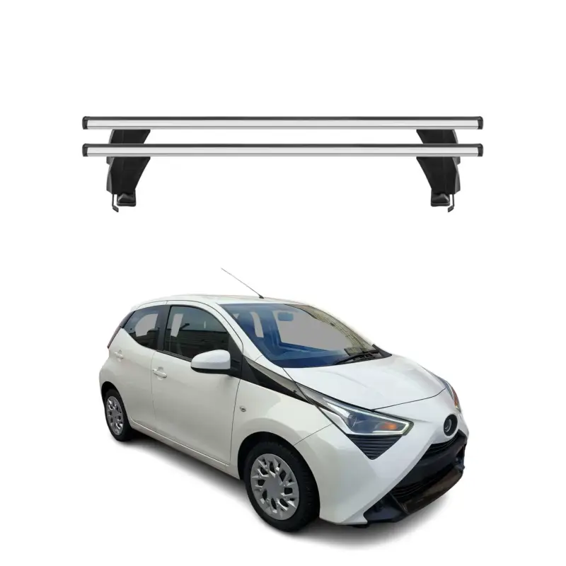 Nur Für Kurze Zeit Menabo Dachträger Grundtäger für Toyota Aygo 2014-2022 50kg Alu Silber 2 tlg
