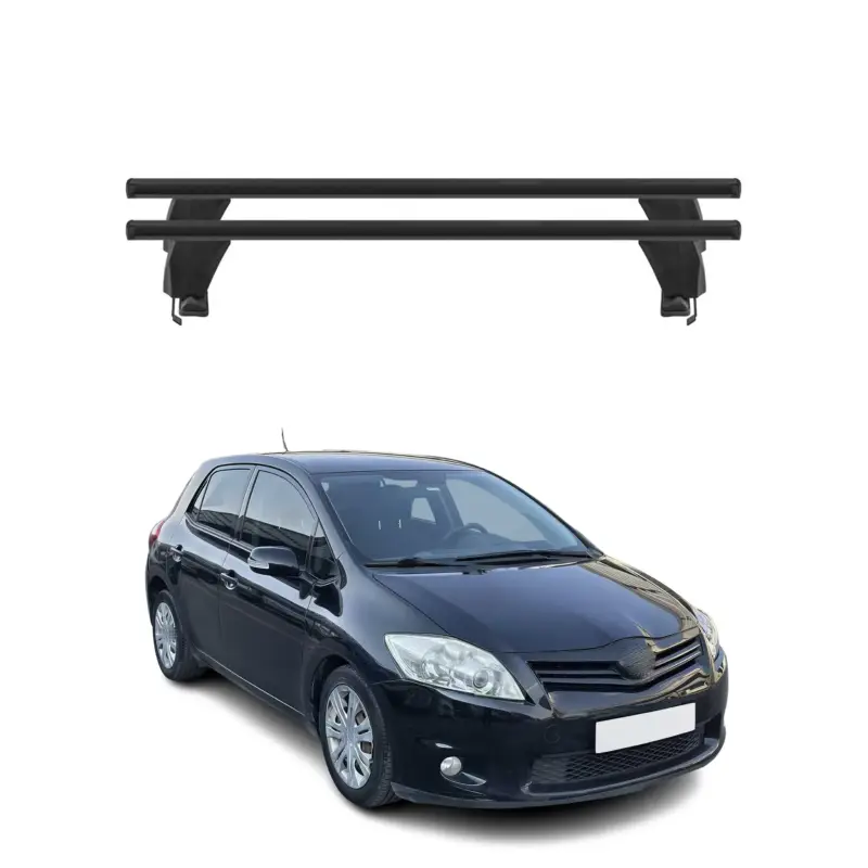 Menabo Dachträger Grundtäger für Toyota Auris mk1 2006-2012 50kg Alu Schwarz 2x Direkt Vom Hersteller