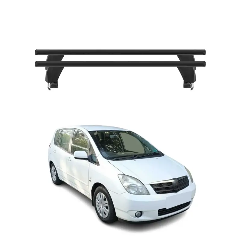 Solange Der Vorrat Reicht Menabo Dachträger Grundtäger für Toyota Corolla Verso 2001-2003 50kg Alu Schwarz