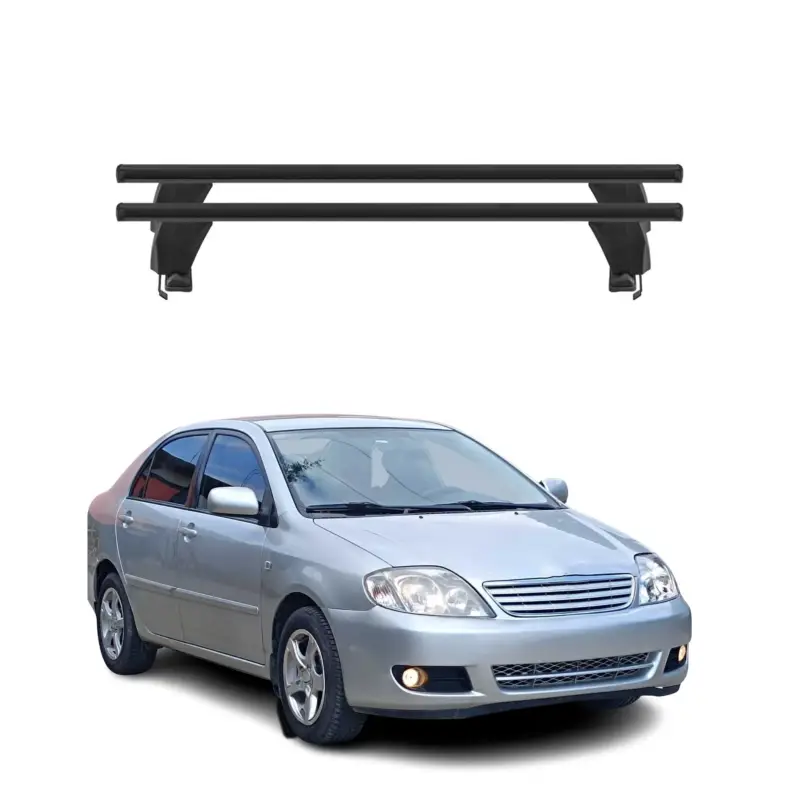 Neue Kollektion Menabo Dachträger für Toyota Corolla E12 Limo 2002-2019 50kg Alu Schwarz 2x