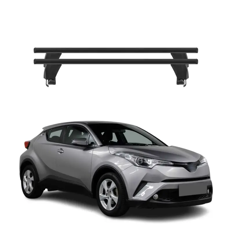 Garantierte Lieferung Menabo Dachträger Grundtäger für Toyota C-HR I 2016-2023 50kg Alu Schwarz 2 tlg