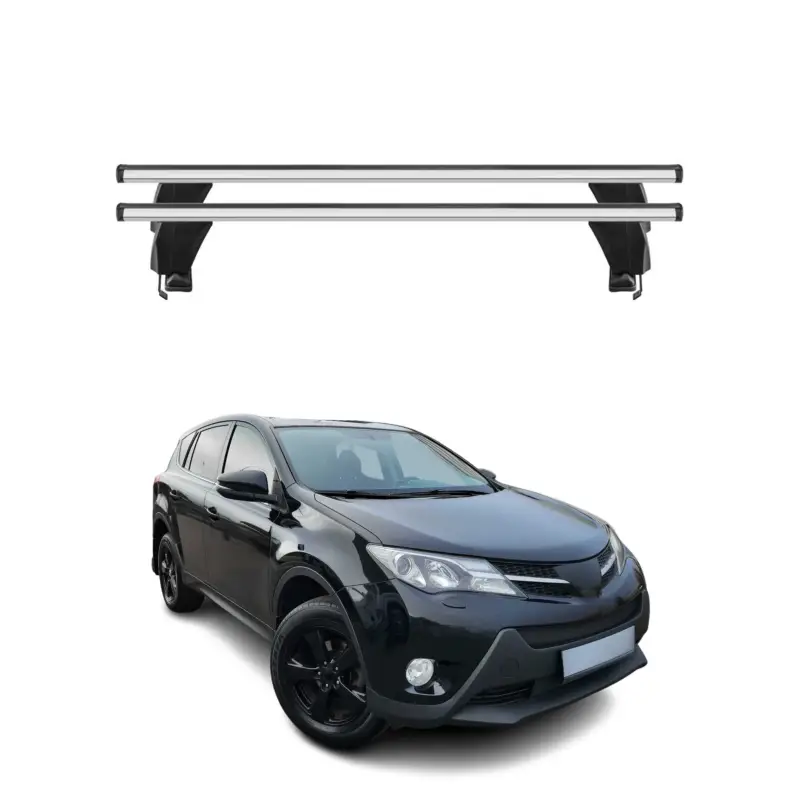Versand Am Gleichen Tag Menabo Dachträger Grundtäger für Toyota RAV4 XA40 2012-2015 50kg Alu Silber 2x