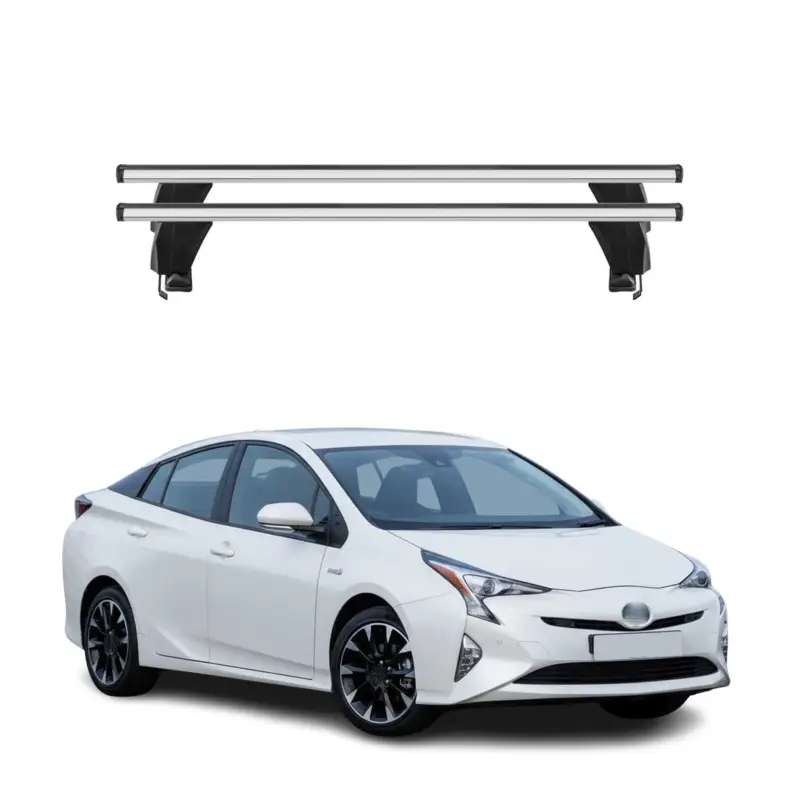 Menabo Dachträger für Toyota Prius mk4 2015-2018 Pre-FL 50kg Alu Silber 2x Begrenztes Angebot