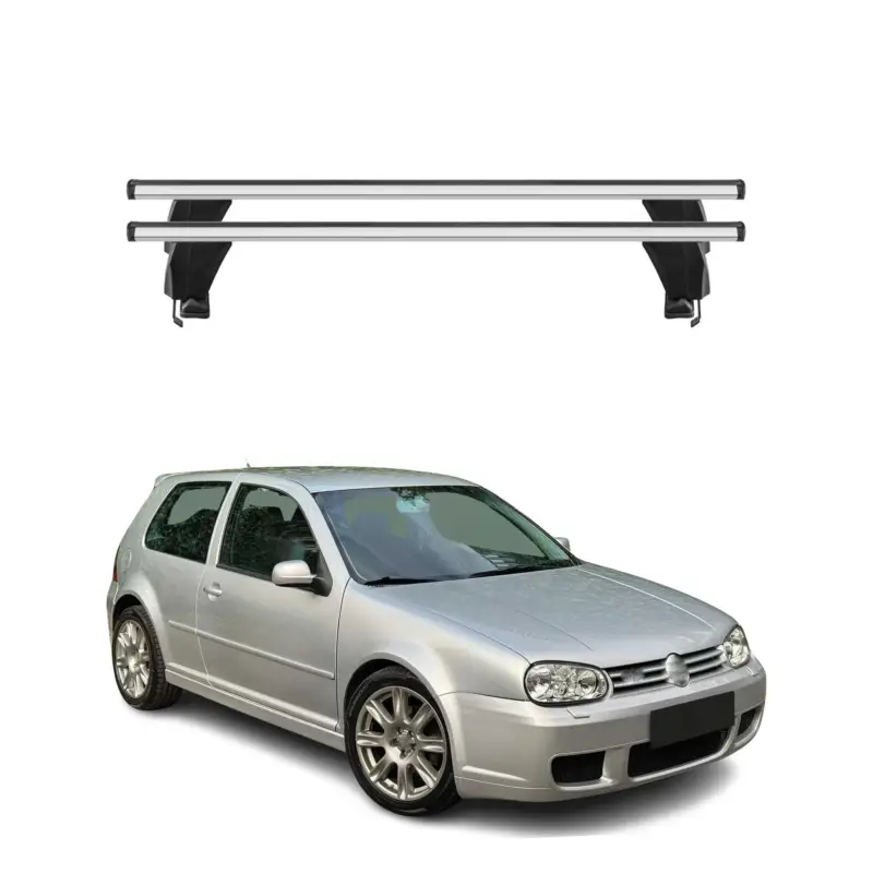 Menabo Dachträger Grundtäger für VW Golf 2003-2008 3tür 50kg Alu Silber 2 tlg Zertifiziert