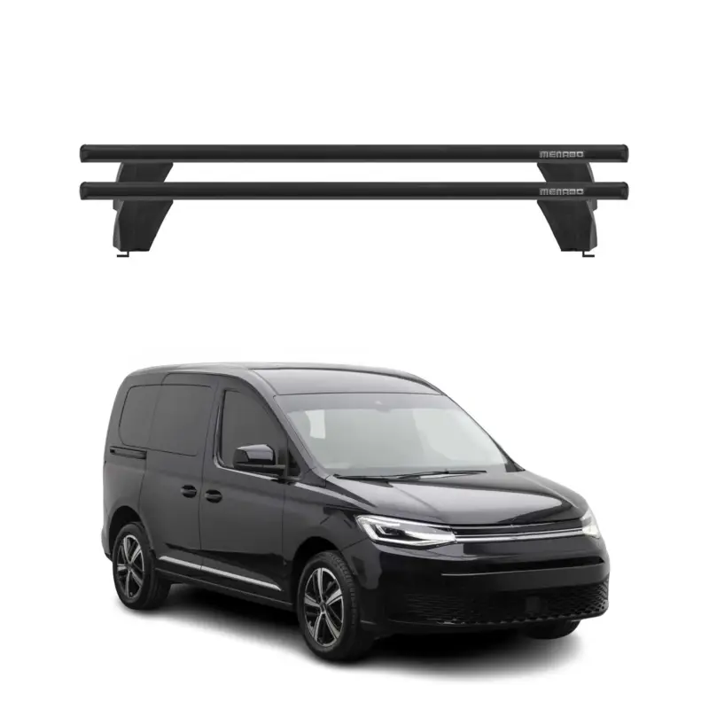 Garantierte Lieferung Menabo Dachträger Grundtäger für VW Caddy 2020-2026 75kg Aluminium Schwarz 2tlg
