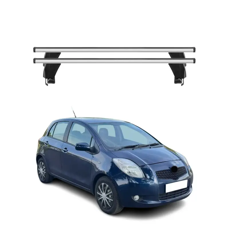 Menabo Dachträger Grundtäger für Toyota Yaris 2005-2011 50kg Alu Silber 2 tlg Wochenendangebot