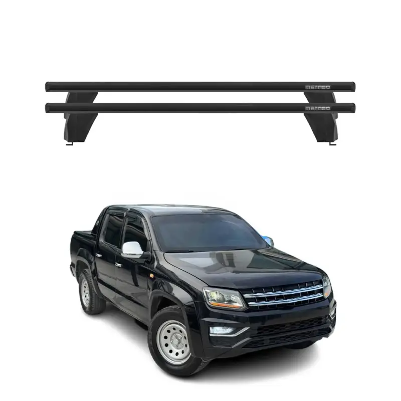 Menabo Dachträger Grundtäger für VW Amarok mk1 2010-2016 Pre-FL 75kg Alu Schwarz Solange Der Vorrat Reicht