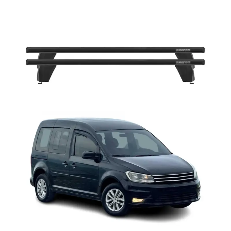 Direktkauf Menabo Dachträger Grundtäger für VW Caddy life 2015-2020 75kg Alu Schwarz 2 tlg
