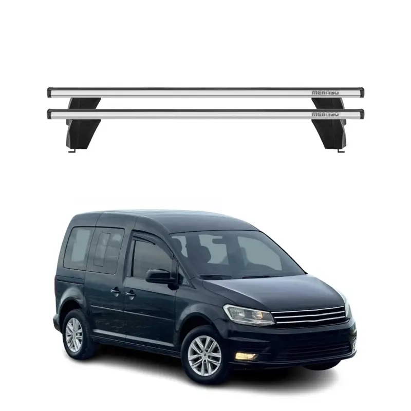 Garantierte Lieferung Menabo Dachträger Grundtäger für VW Caddy life 2015-2020 75kg Alu Silber 2 tlg