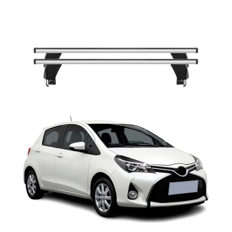 Versand Am Gleichen Tag Menabo Dachträger Grundtäger für Toyota Yaris 2011-2019 50kg Alu Silber 2 tlg