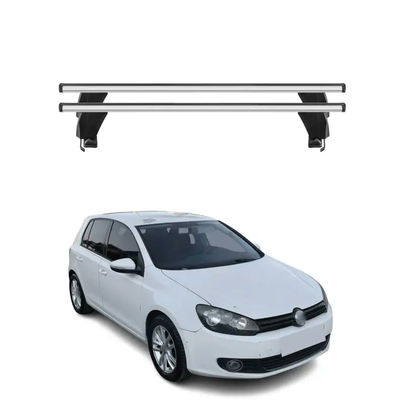 Saisonangebot Menabo Dachträger Grundtäger für VW Golf 2008-2012 5tür 50kg Alu Silber 2 tlg