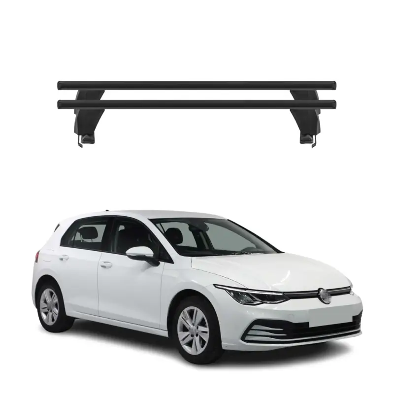 Preisreduziert Menabo Dachträger Grundtäger für VW Golf 2019-2026 50kg Aluminium Schwarz 2 tlg