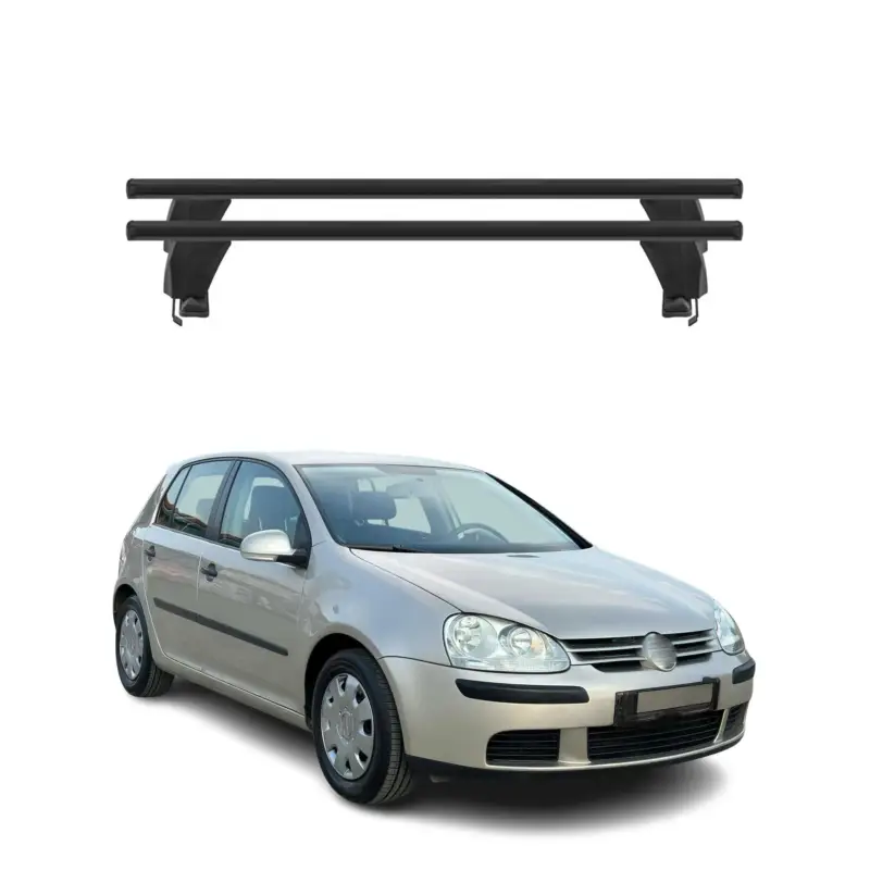 Preiswert Menabo Dachträger Grundtäger für VW Golf 2003-2008 5tür 50kg Alu Schwarz 2 tlg