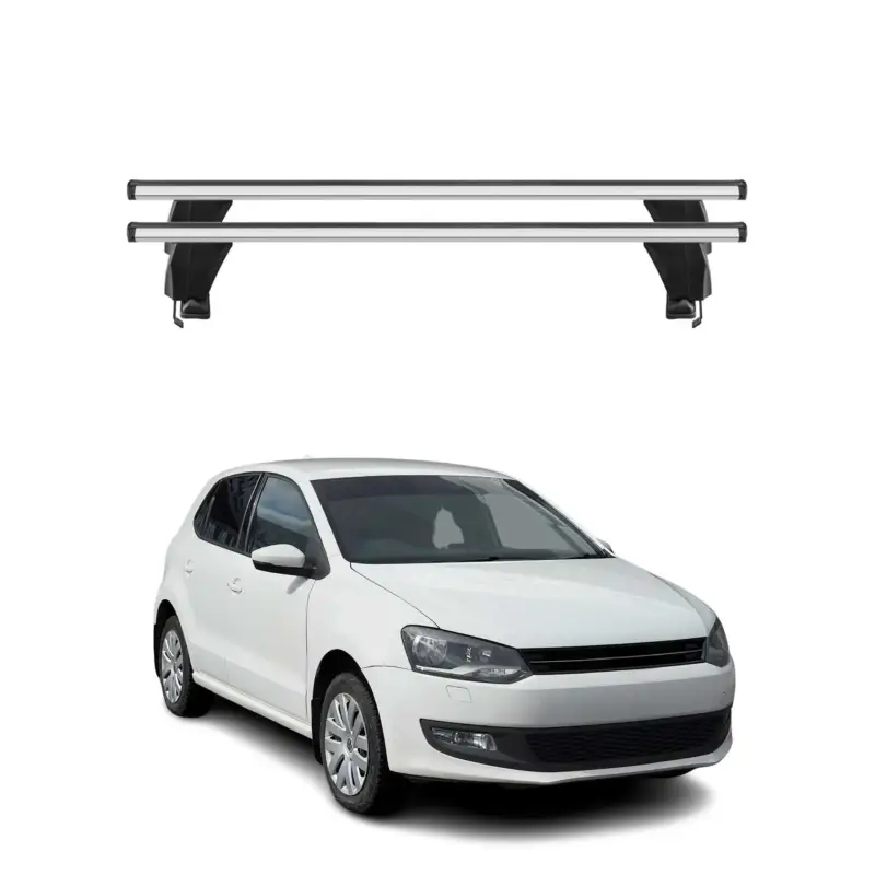 Angebot Menabo Dachträger Grundtäger für VW Polo V Cross 6R 2009-2017 50kg Alu Silber 2x