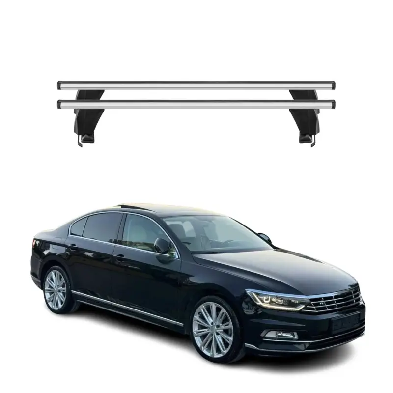 Expressversand Menabo Dachträger Grundtäger für VW Passat B8 2014-2019 50kg Alu Silber 2 tlg