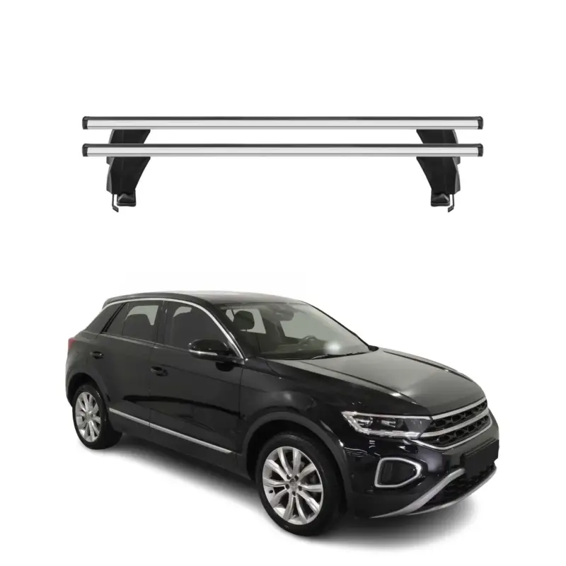 Menabo Dachträger Grundtäger für VW T-Roc 2017-2025 50kg Aluminium Silber 2 tlg Finale Aktion