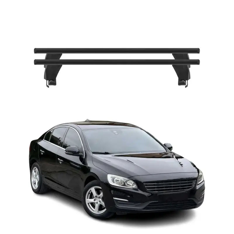 Top-Angebot Menabo Dachträger Grundtäger für Volvo S60 2010-2018 50kg Alu Schwarz 2 tlg