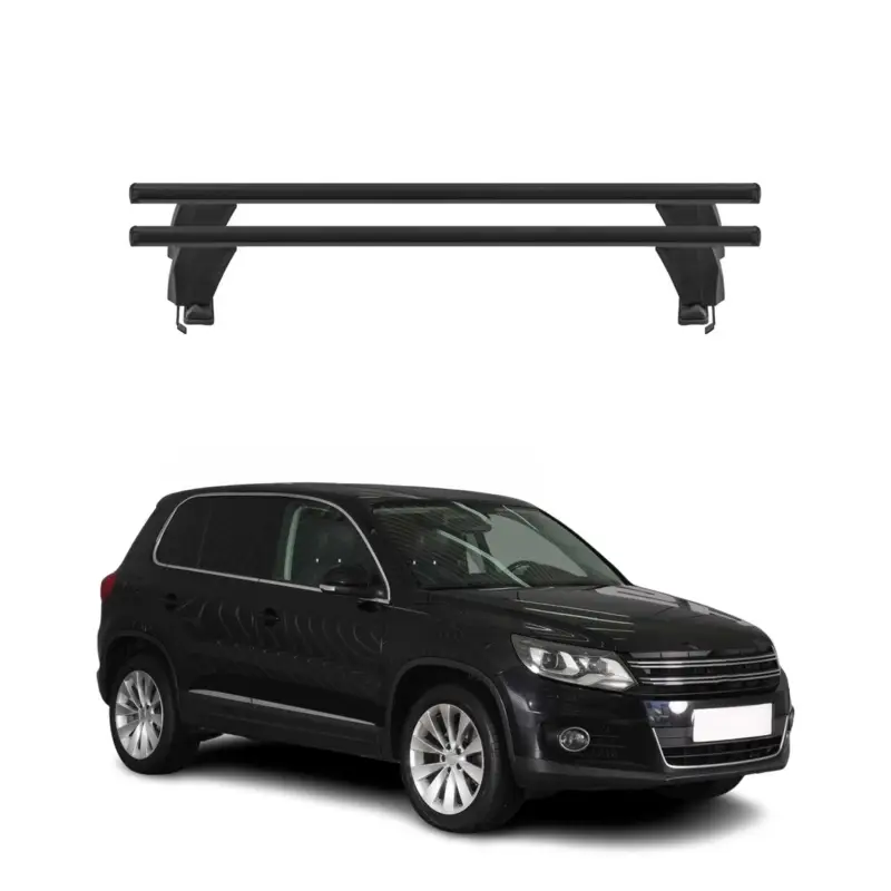 Menabo Dachträger Grundtäger für VW Tiguan mk1 2007-2011 50kg Alu Schwarz Markenprodukt