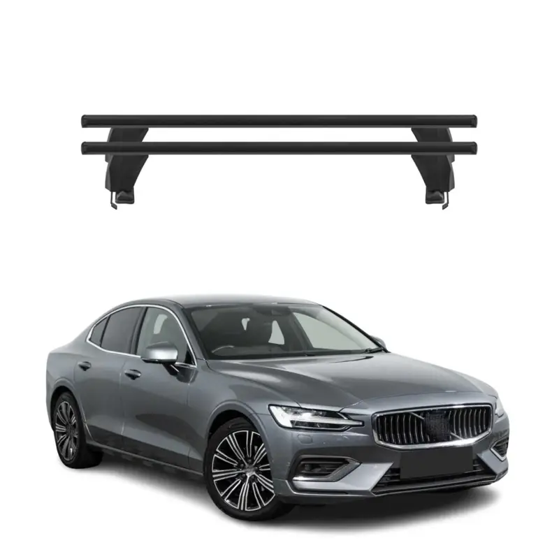 Menabo Dachträger Grundtäger für Volvo S60 II 2019-2024 50kg Alu Schwarz 2 tlg Finale Aktion