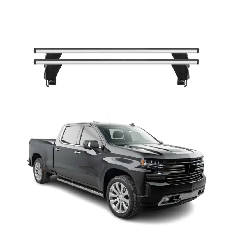 Menabo Dachträger Grundtäger für Chevrolet Silverado 2019-2026 50kg Alu Grau 2x Sonderangebot