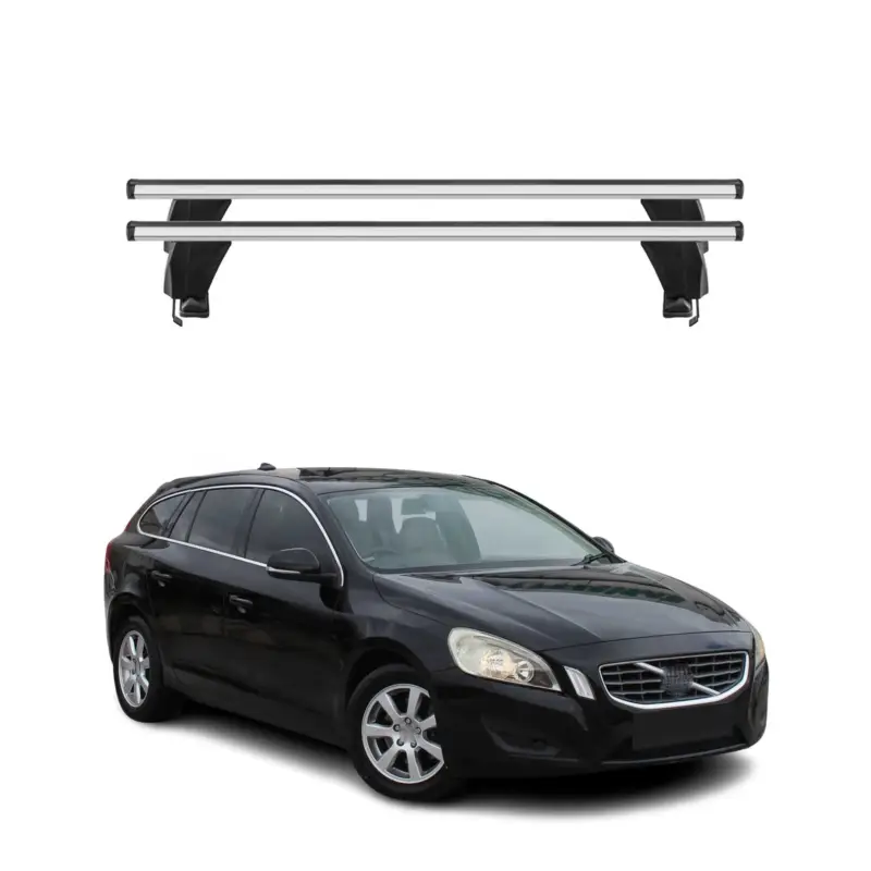 Top-Angebot Menabo Dachträger Grundtäger für Volvo V60 2010-2013 Pre-FL 50kg Alu Silber 2x