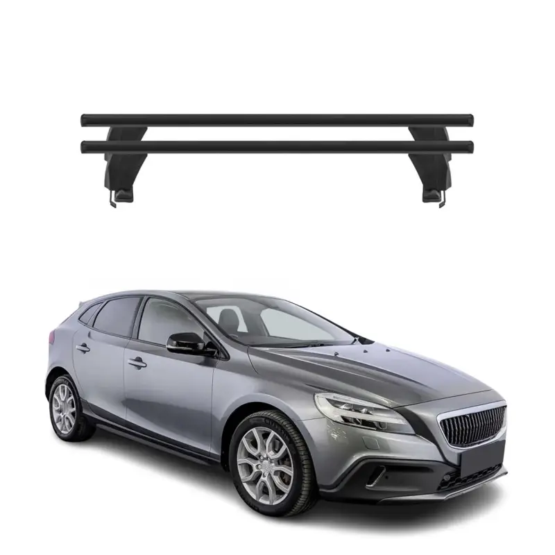 Beliebt Menabo Dachträger Grundtäger für Volvo V40 2016-2019 FL 50kg Alu Schwarz 2 tlg