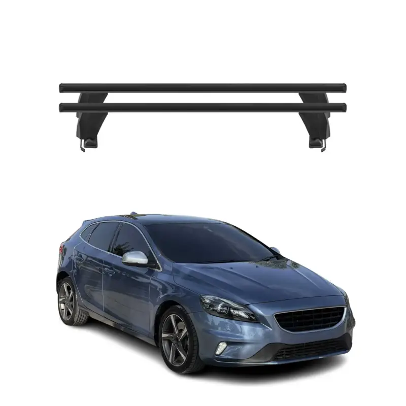 Menabo Dachträger Grundtäger für Volvo V40 2012-2016 Pre-FL 50kg Alu Schwarz 2x Nur Heute