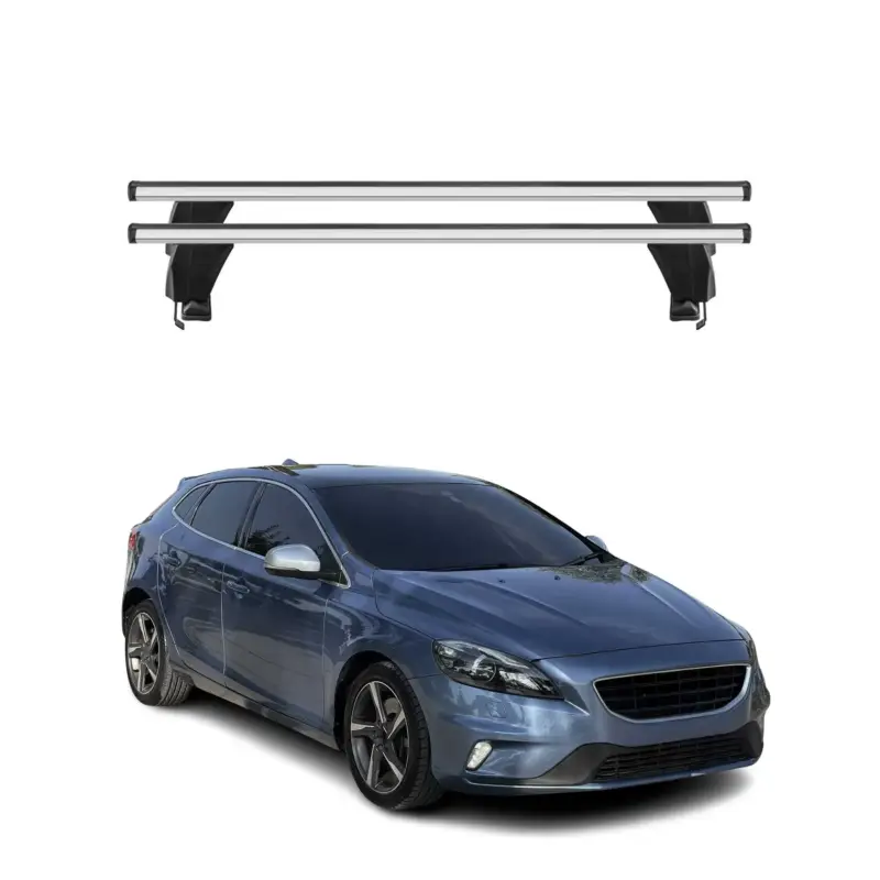 Menabo Dachträger Grundtäger für Volvo V40 2012-2016 Pre-FL 50kg Alu Silber 2x Geprüft