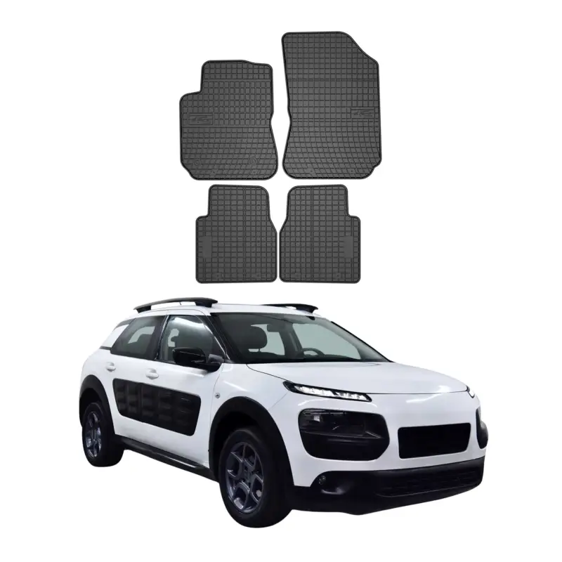 Sichere Zahlung OMAC Gummi Fußmatten für Citroen C4 Cactus 2014-2020 Automatten Gummi Schwarz 4x