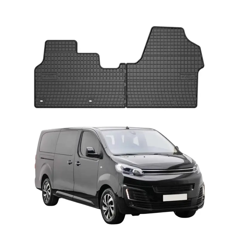 Preiswert OMAC Gummi Fußmatten für Citroen Jumpy 2016-2026 Automatten Gummi Schwarz 2tlg
