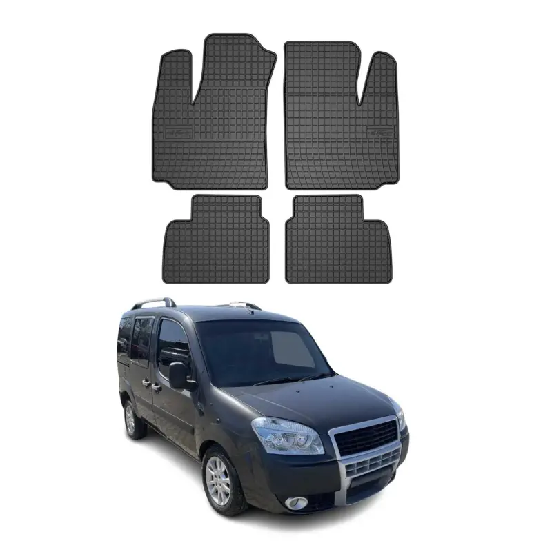 Top-Preis OMAC Gummi Fußmatten für Fiat Doblo 2000-2010 Automatten Gummi Schwarz 4tlg