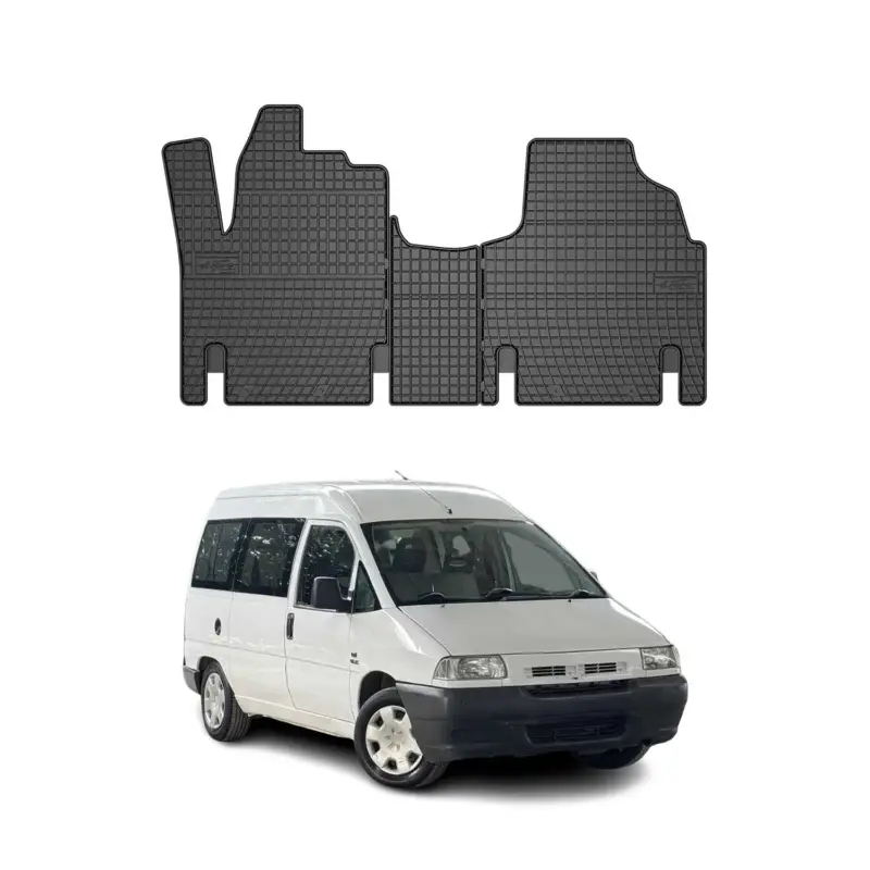 Begrenztes Angebot OMAC Gummi Fußmatten für Fiat Scudo 1996-2007 Automatten Gummi Schwarz 3tlg