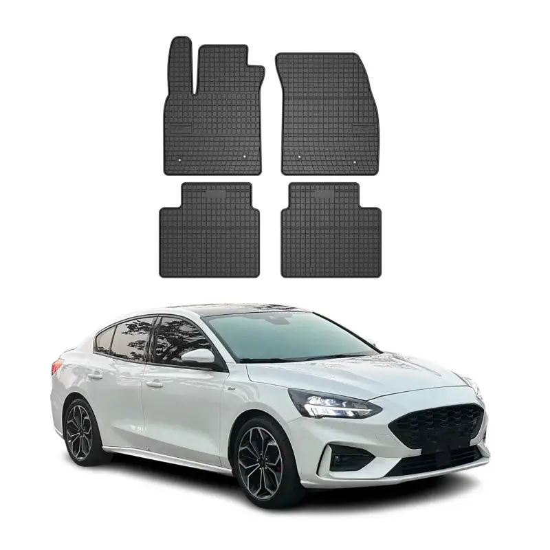 Versand Am Gleichen Tag OMAC Gummi Fußmatten für Ford Focus mk4 2019-2025 Automatten Schwarz 4tlg