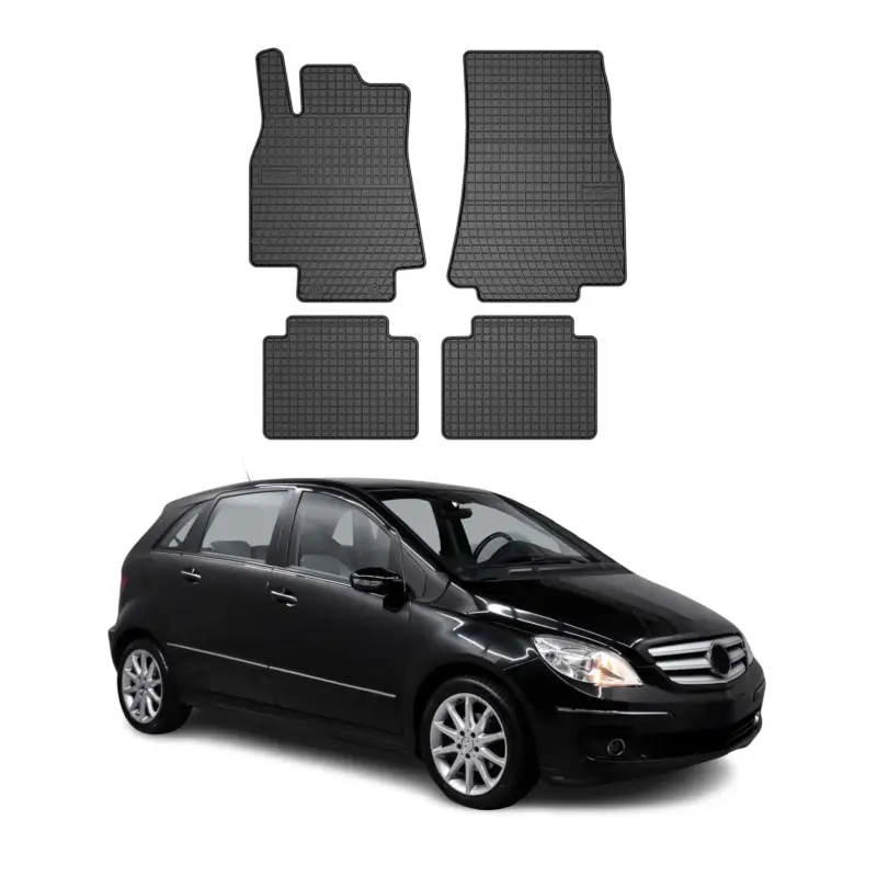 Sofort Bestellen OMAC Gummi Fußmatten für Mercedes B Klasse W245 2005-2011 Automatten Schwarz 4x