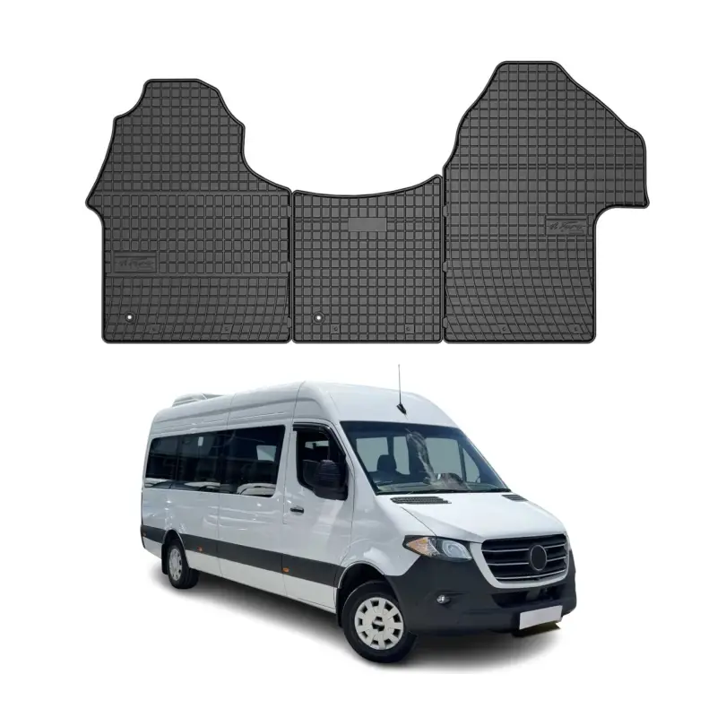 Schnäppchen OMAC Gummi Fußmatten für Mercedes Sprinter W907 2018-2026 Automatten Schwarz 3x